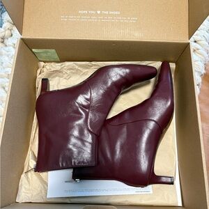 Dimes Kitten-Heel Boot in Crinkle Patent